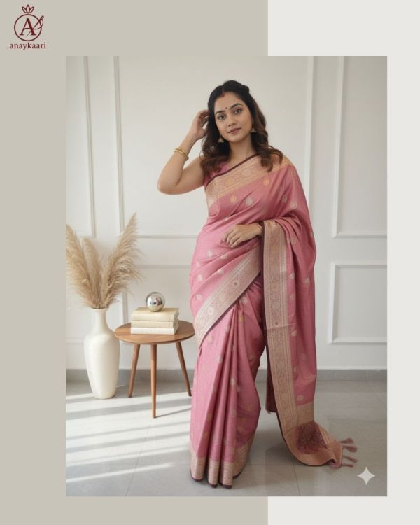 Model Mauve colour saree Model Mauve colour saree